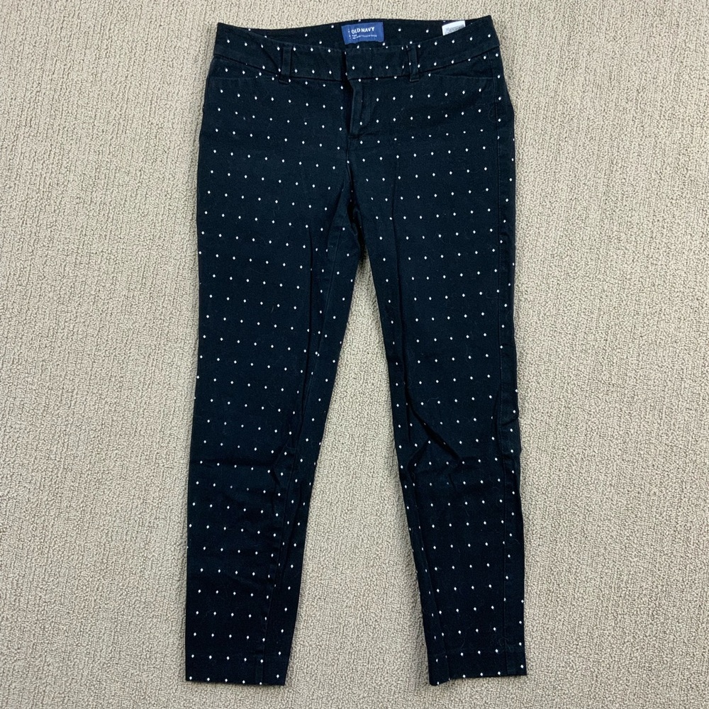 Women’s mid rise ‘Pixie’ pants size 2 Black w White pattern